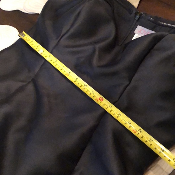 Jovani evening layered ruffle tulip front sweeping back satin style elegant gown - Picture 14 of 14